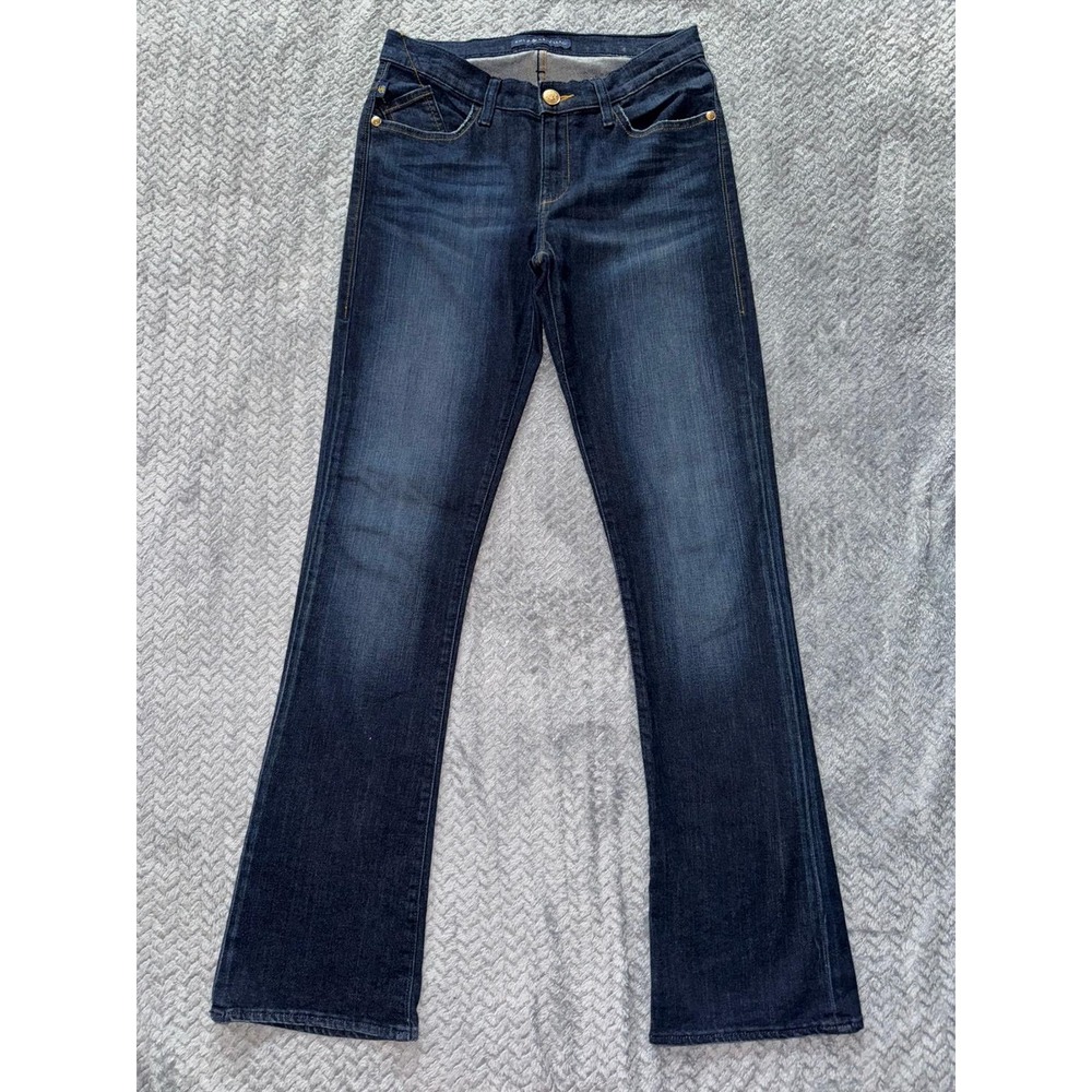 Rock Republic Kasandra Bootcut Jeans Dark Wash Gold Stitching Denim Size‎ 10
